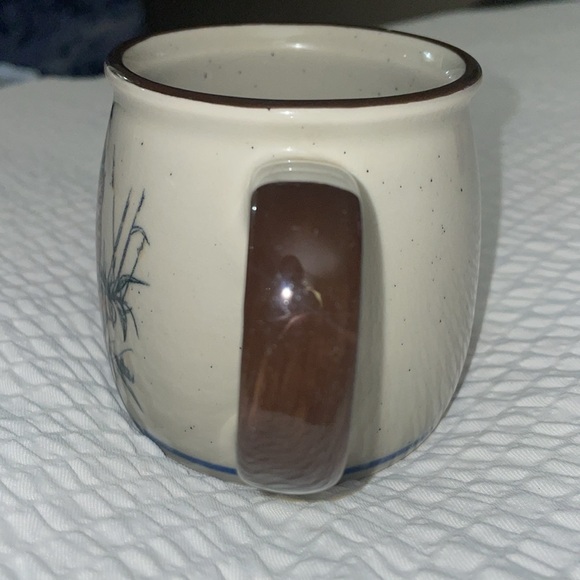 OTAGIRI Pheasants vintage Speckled handpainted Pottery Coffee Mug - Picture 4 of 6